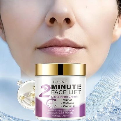 Face Lift Cream with Retinol Collagen Hyaluronic Acid Turmeric Vitamin C E Protein Day Night All Skin Types Alcohol Free 50g
