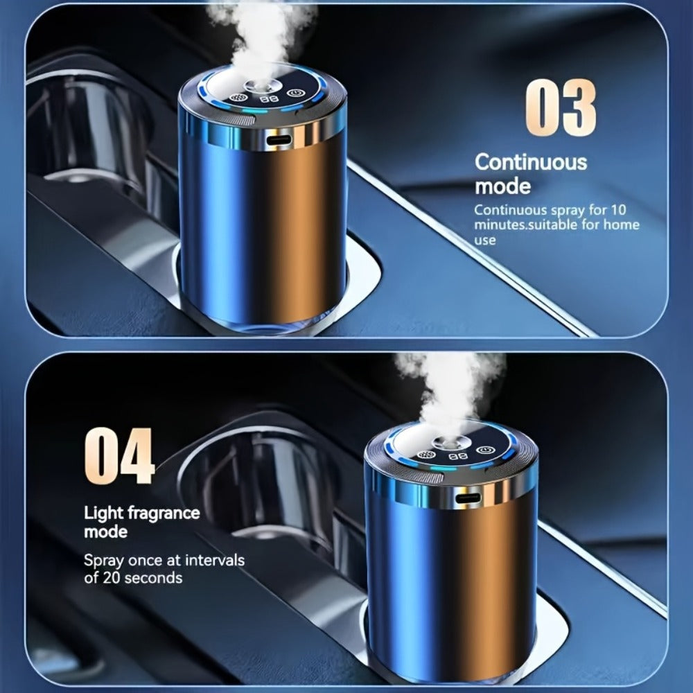 Car Aroma Diffuser – Smart In-Car Essential Oil Diffuser with Ambient RGB Light & Starlight Projection, Auto On/Off