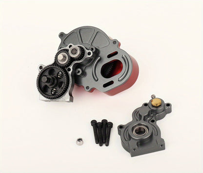 Metal Gearbox with Motor Gears for 1/10 RC Crawler Truck – LCG Transmission Upgrade for Axial SCX10 WRAITH 313mm Wheelbase