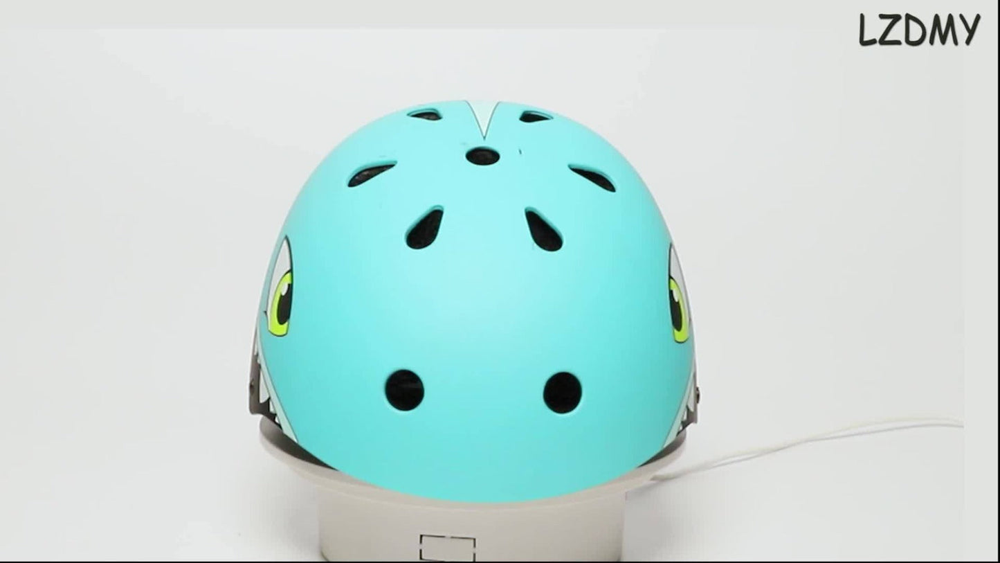 Kids Bike Helmet with Knee and Elbow Pads, Adjustable Gear Set for Ages 5-14, 350g with Ventilation