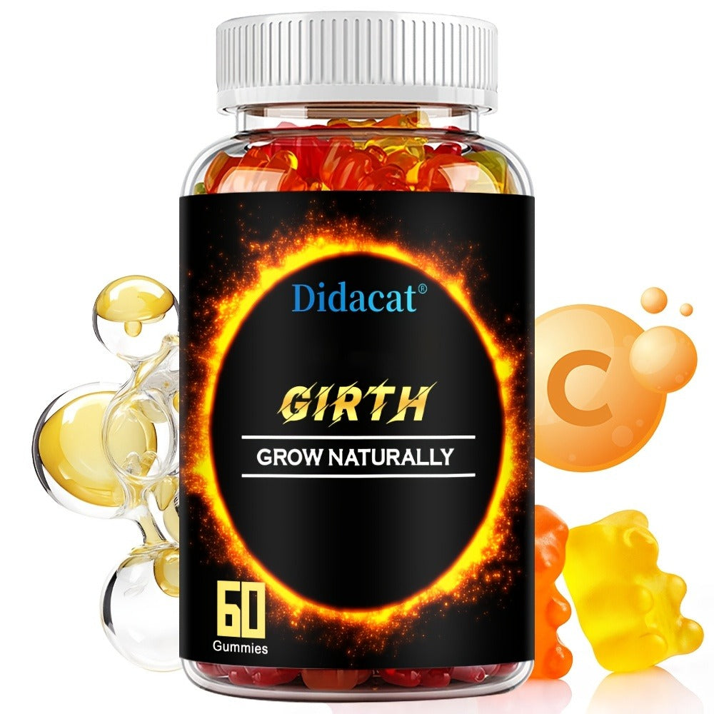GIRTH Men's Performance Gummies with Ashwagandha for Bath Time, Home Spa and Personal Care