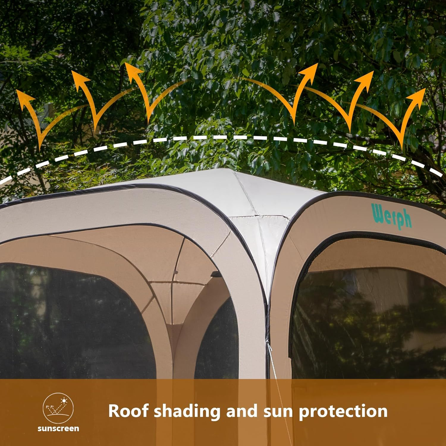Gazebo Screen House 6x6ft Pop Up Canopy Mosquito Netting Backyard for Garden, Yard and Pest Management