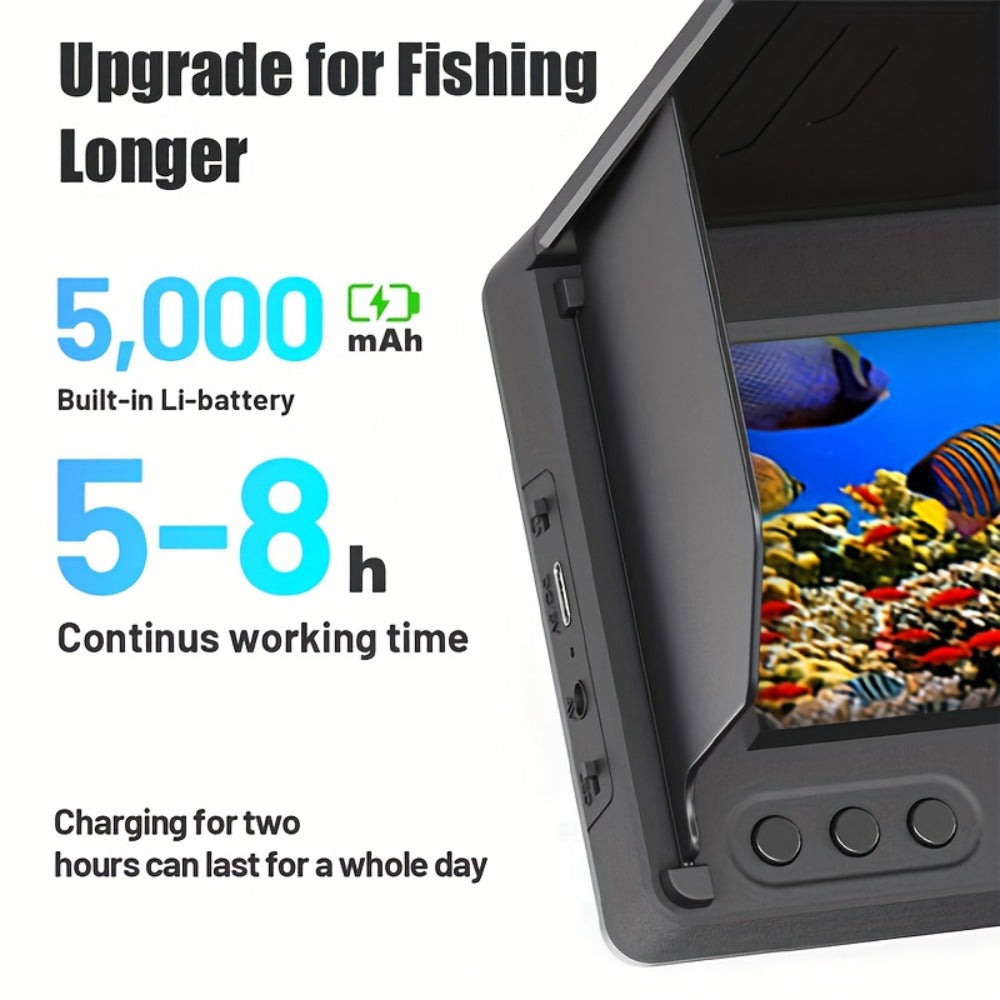 Underwater Fishing Camera 4.3-Inch HD Display with Night Vision & Triple Light Shielding, Portable Fish Finder with Bait Monitor