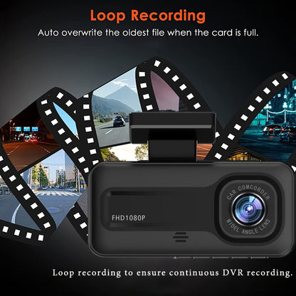 Three-Channel Dash Camera Kit with Front, Cabin and Rear Cameras plus Pictured 64 GB Card Pictured