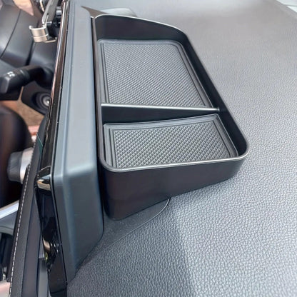 Car Dashboard Non-Slip Tray Organizer – Rubber Base Open Front Holder for Phone Keys Coins Cards, Universal Anti-Slip Car Dash Storage Tray