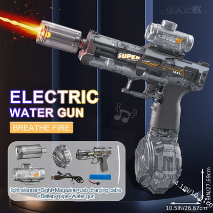 Electric Water Gun Large for Kids & Adults, High-Power Squirt Blaster for Pool Beach Lawn Backyard Summer Water Battle