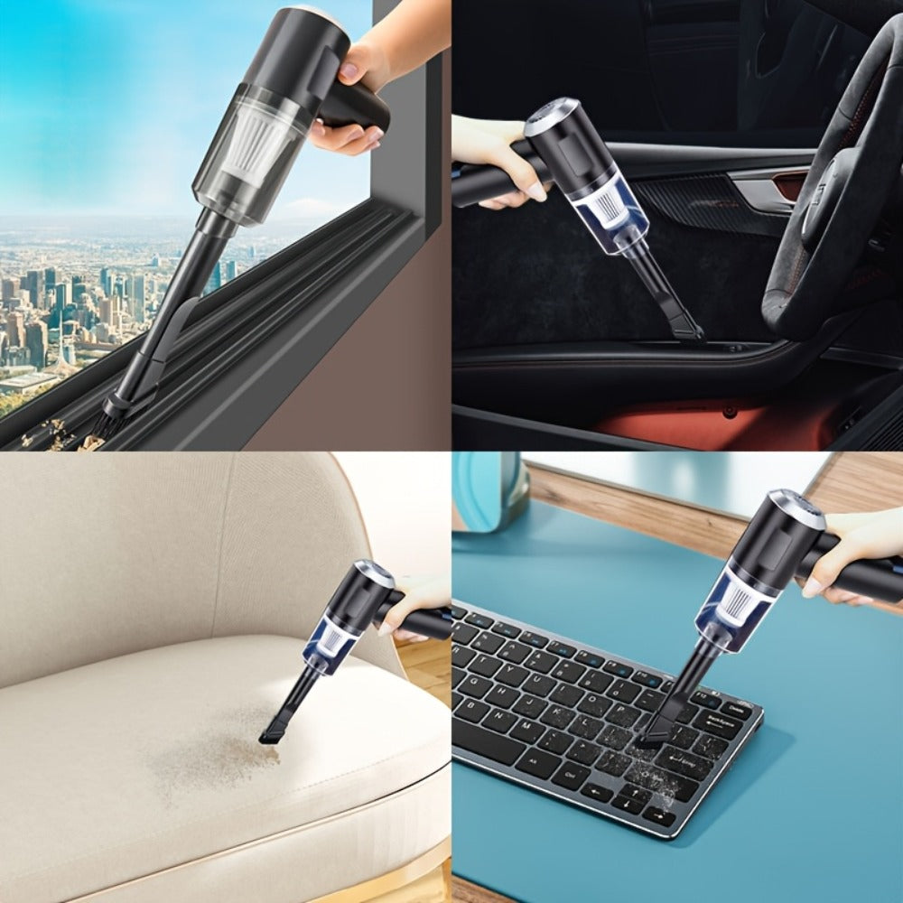 Mini Vacuum Cleaner Wireless Charging with Strong Suction – Portable Cordless Handheld Cleaner for Computer Keyboard, Car & Home