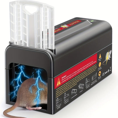 Electric Mouse Trap, High Voltage USB Battery Indoor Outdoor Pest for Garden, Yard and Pest Management