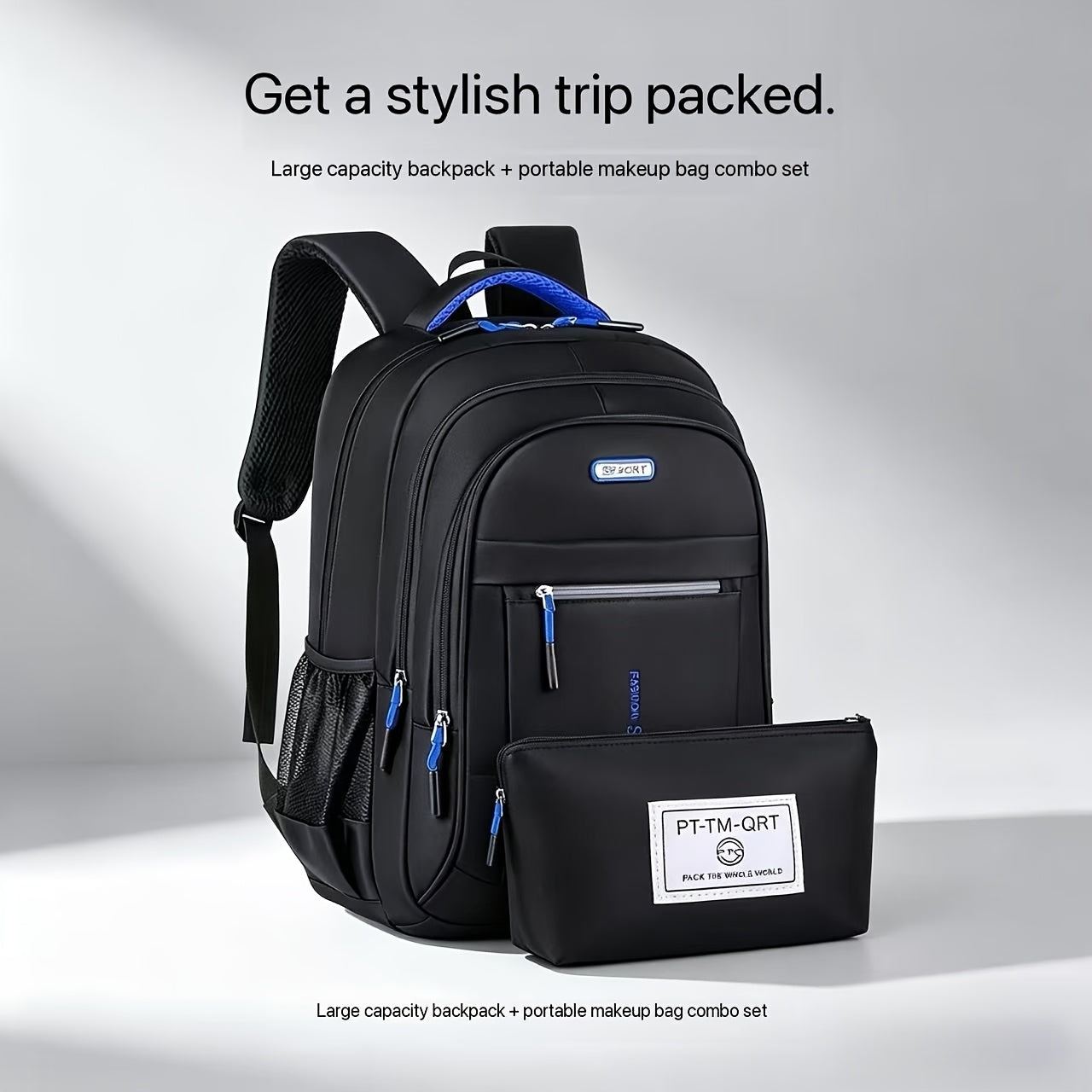 Business Travel Backpack for Men – Large Capacity Durable Nylon, Multi-Compartment, Adjustable Shoulder Straps