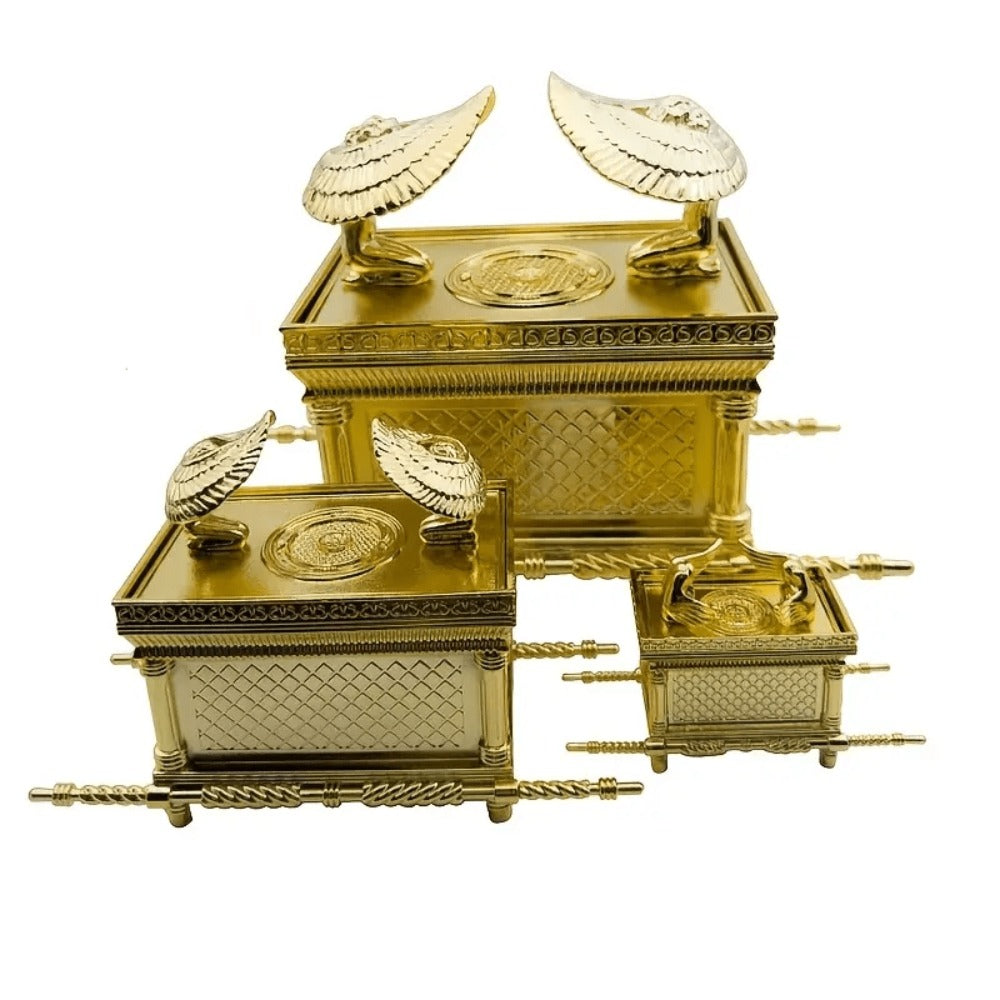 Ark of the Covenant Figurine – Golden Artisan Tabletop Statue, Spiritual Religious Decor for Home & Office, Hanukkah
