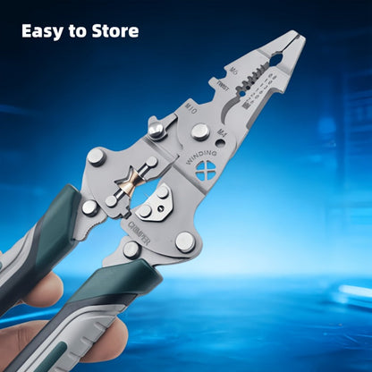 18-in-1 High-Carbon-Steel Folding Wire Stripping Pliers with Cutter, Crimper and Puller for Electrical DIY