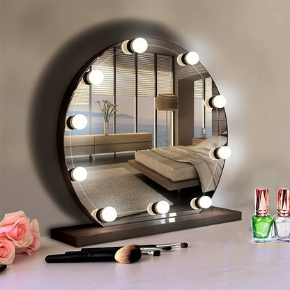 LED Vanity Mirror Light for Makeup, USB Powered 8-Bulb Mirror Lamp with 3 Color Temperatures, Adjustable Brightness & Spacing