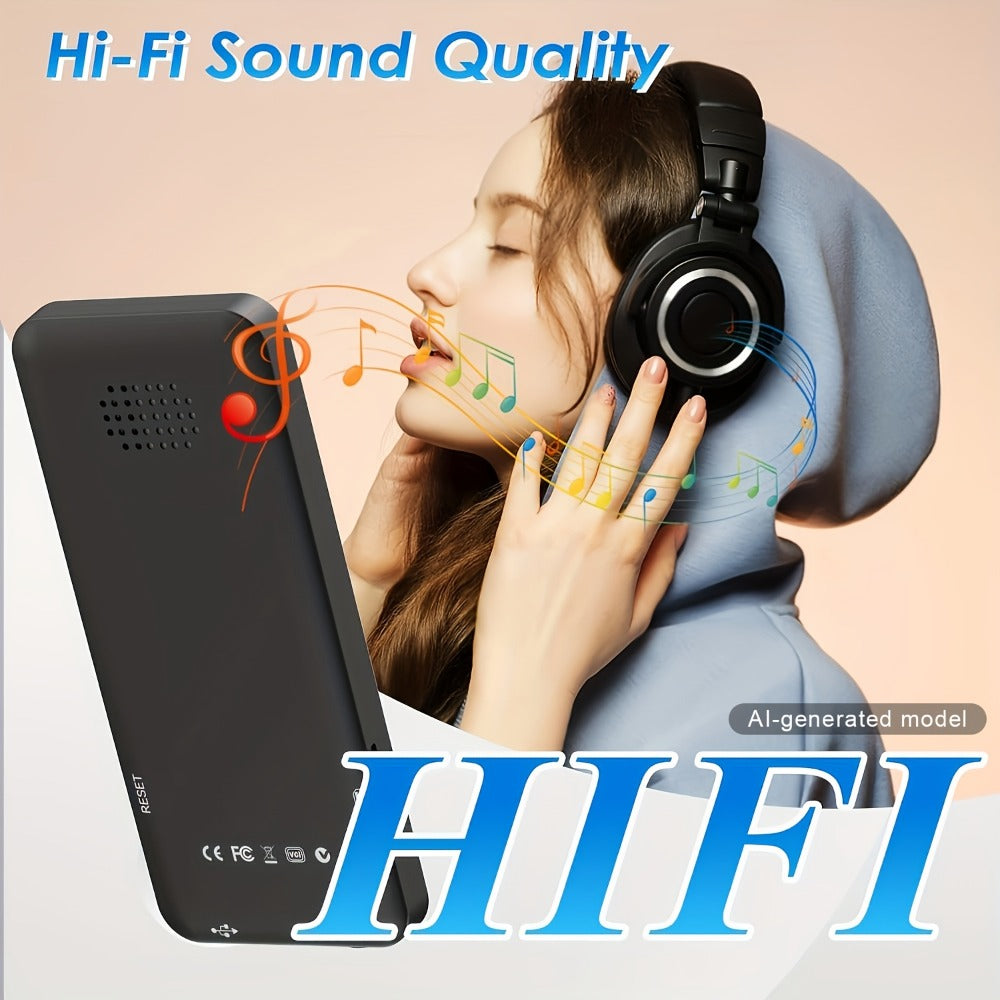 Bluetooth 5.0 MP3 Player with 64GB Micro SD Card, Built-In Speaker, FM Radio, Voice Recorder, E-Book & Photo Viewer