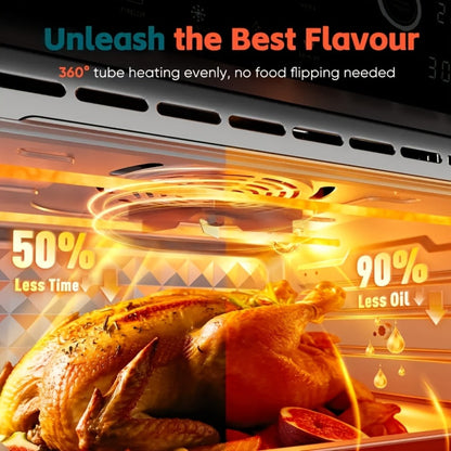 Air Fryer Toaster Oven Combo 15QT Extra Large, 360° Convection, LED Digital Display, Precise Temperature Control