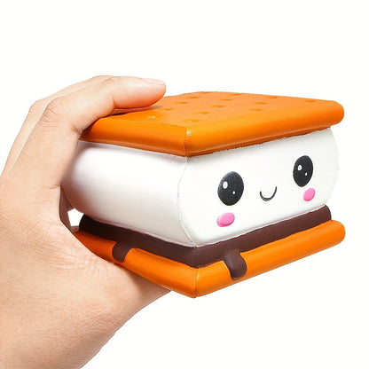 Chocolate Cookie Squishy Slow Rising Toy, PU Sensory Fidget Squeeze Toy for Kids, Safe, Stress, Butter & Chocolate Scented