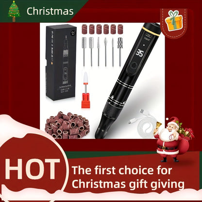 Cordless Nail Drill Kit 35000RPM Rechargeable Wireless Electric E-File, 108 Bits Professional Nail Drill