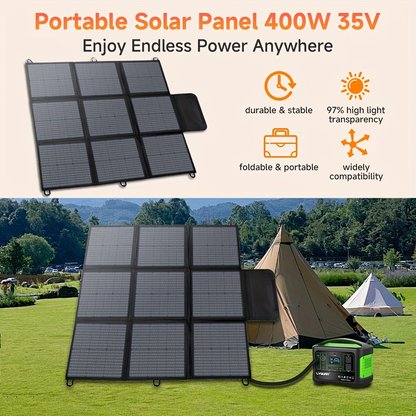 Foldable Solar Panel 120W 200W 300W 400W 22.5% High Efficiency Monocrystalline Portable Outdoor for Garden, Pathway and Patio Lighting