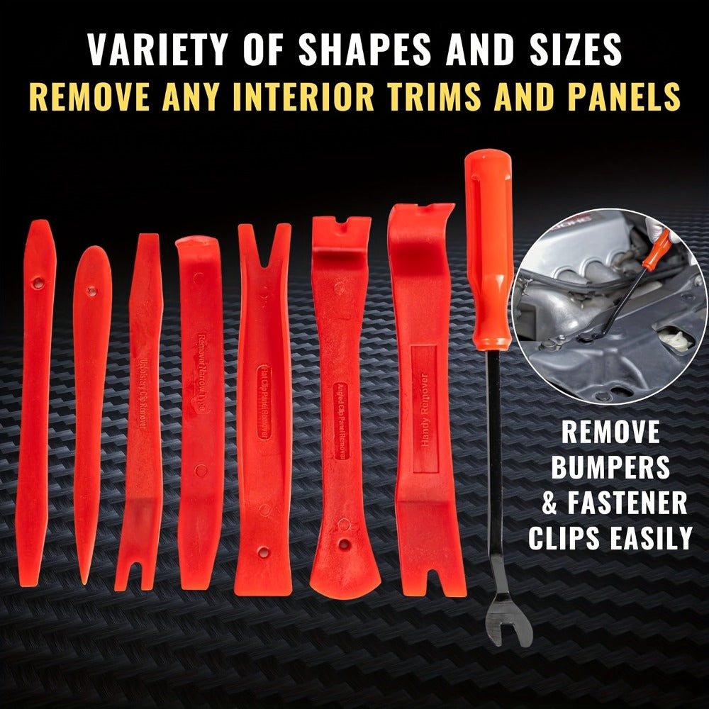 Car Trim Removal Tool Kit – Scratch-Free Plastic Pry Tool Set for Door Panels, Dashboards, Clips, Moldings & Interior Trim