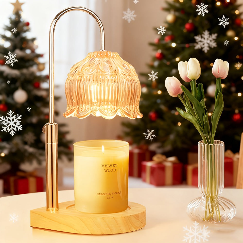 Candle Warmer Lamp Adjustable Height Dimmable Flameless Scented Wax Melt Vintage Iron for Everyday Face, Beard and Body Grooming