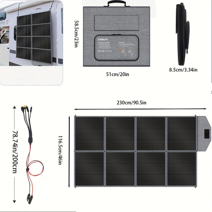 Monocrystalline High Power Solar Panel, 400W/200W/100W Portable Solar Panel, Foldable Solar Blanket