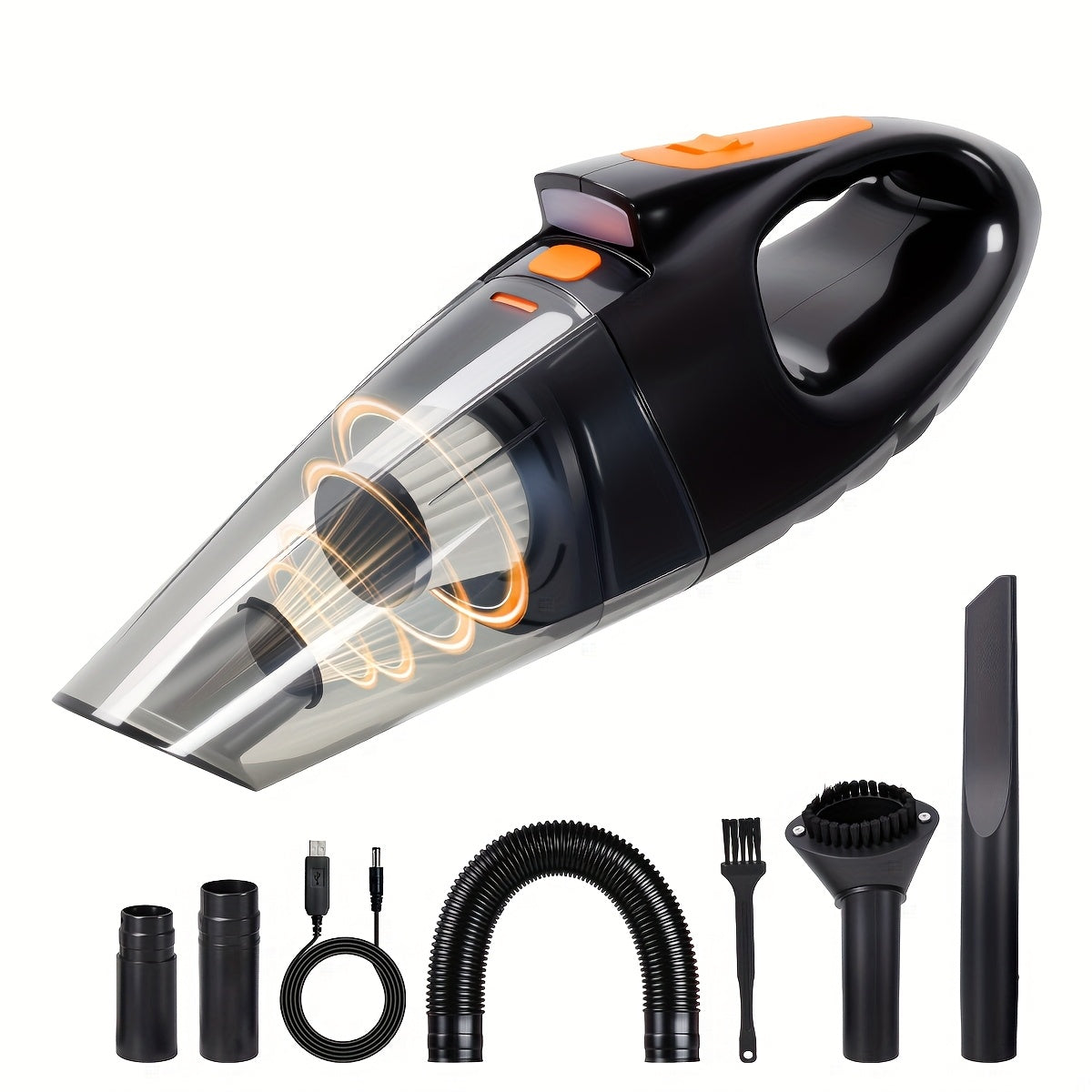 Handheld Vacuum Cleaner with 9000Pa Suction, 4000mAh Battery, Five Attachments and Two Color Options
