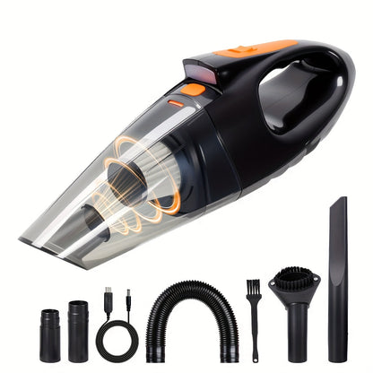 Handheld Vacuum Cleaner with 9000Pa Suction, 4000mAh Battery, Five Attachments and Two Color Options