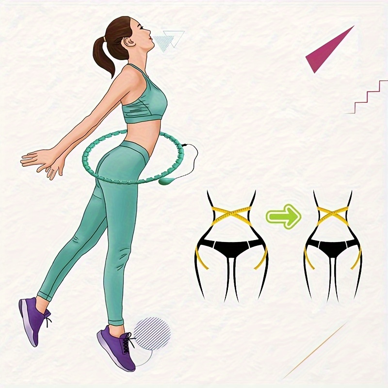 Weighted Hula Hoop for Adults – 36-Knot Gravity Fitness Circle, Adjustable Resistance, Detachable Design for Core Workouts