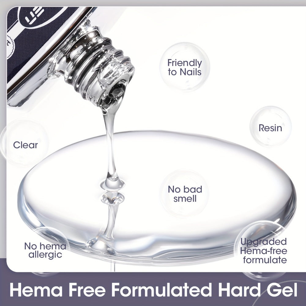 Clear Builder Gel HEMA-Free 5-in-1 2pcs 1.35oz – Nail Extension Strengthener Apex Construction Art Sealing & Repair | Soak-Off UV LED 28+