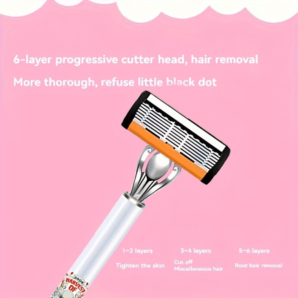 Men's Safety Razor Set 72 Blades 2 Non-Slip Handles Progressive Classic Style Painless Shaving Kit – Close Shave Replacement Blade Razor