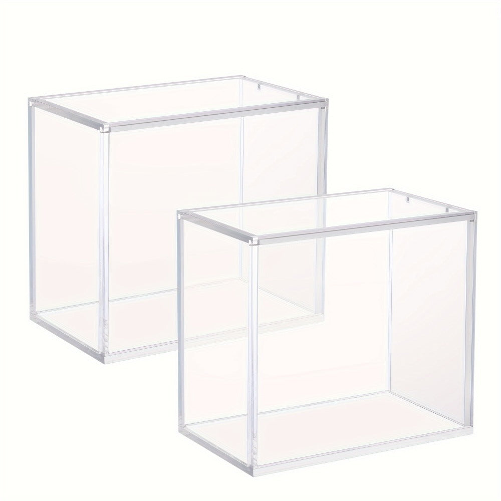 Acrylic Booster Box Display Case with Magnetic Lid, Thick 5mm Clear Storage for Pokemon TCG Card Collectors