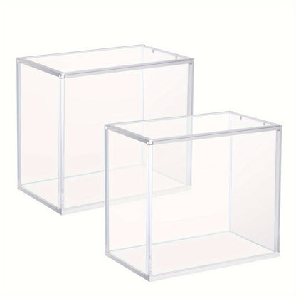 Acrylic Booster Box Display Case with Magnetic Lid, Thick 5mm Clear Storage for Pokemon TCG Card Collectors