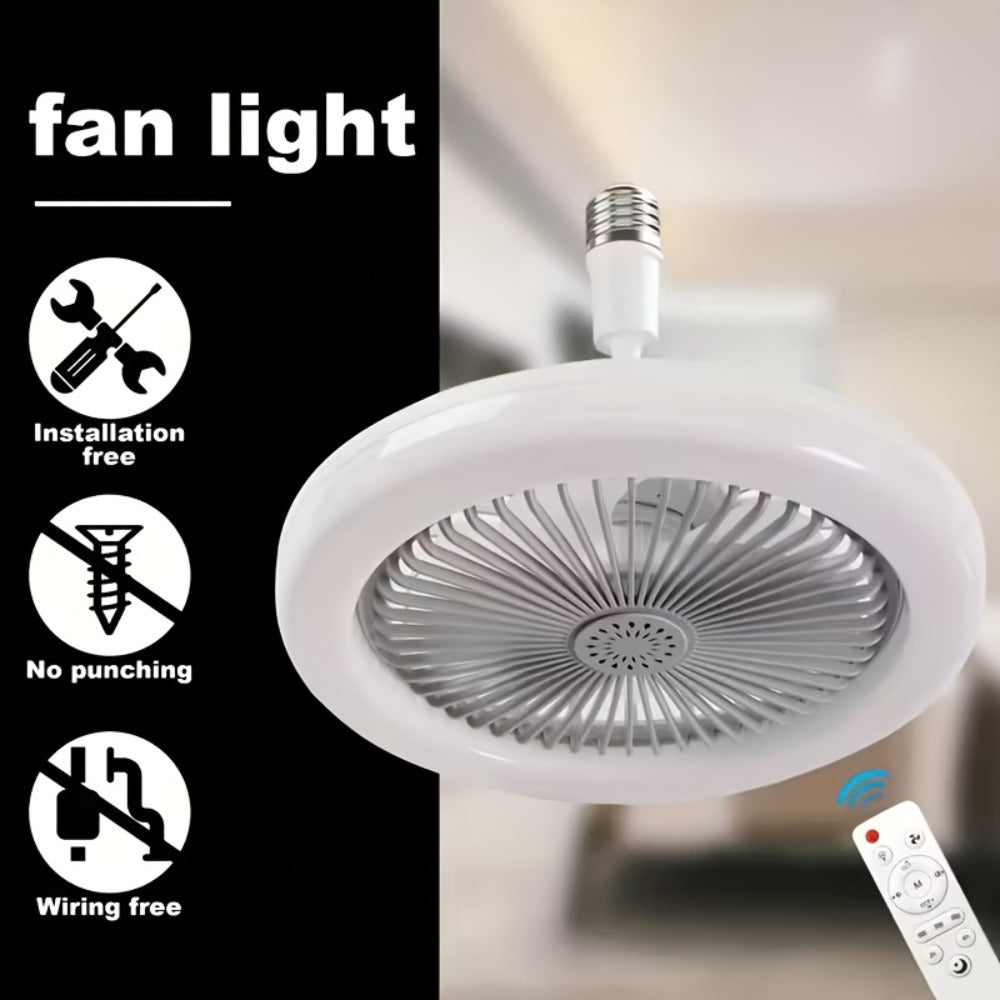 Ceiling Fan Light with Remote Control 3-Speed 3-Color Dimmable LED E26 Base 3000-6500K for Entryways, Bedrooms and Living Spaces