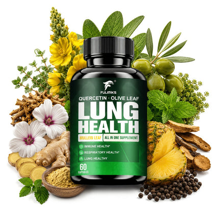 Herbal Supplement with FULIMIKS Label, Mullein Leaf Quercetin and Olive Leaf Capsules, 60 Count