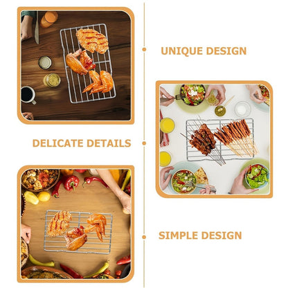 Cooling Rack 2pcs, Heavy Duty Carbon Steel Baking Rack for Cookies, Cakes and Roasting, Oven Safe Wire Rack for Grilling Turkey