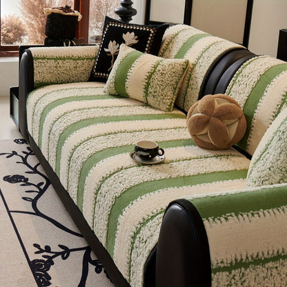 Sofa Cover, Thick Plush Jacquard Couch Pad in Four Colors with Loveseat and Extra-Large Sizes