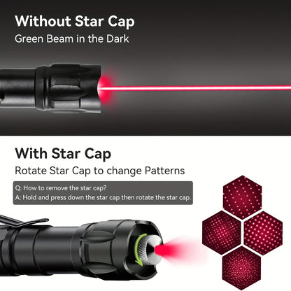 Tactical Laser Pointer with Battery & Charger, Red Green Purple