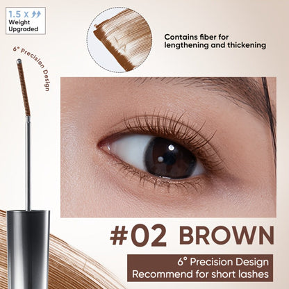 JUDYDOLL Mascara in Black or Brown with Curling or Precision Metal Applicator Designs and Slim Gray Tubes