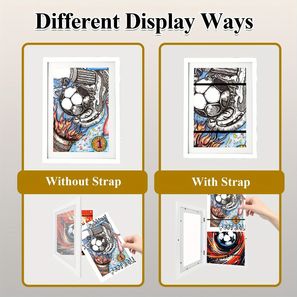 Kids Art Frame Changeable Front-Opening Display, Children Artwork Picture Frame for 8.5x11 & 10x12.5 Drawings