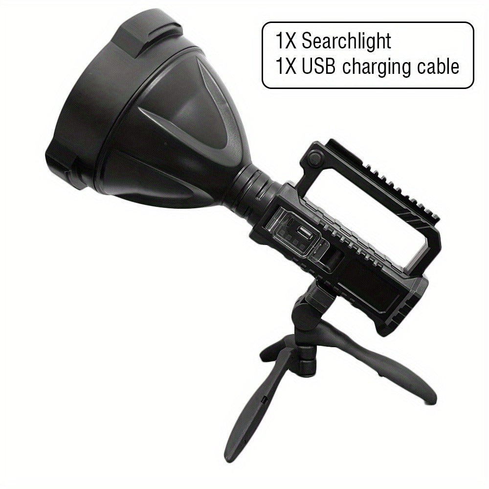 XHP90 High Power LED Flashlight USB Rechargeable Powerful Spotlight Searchlight, 4 Modes for Camping, Travel and Outdoor Use