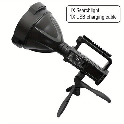 XHP90 High Power LED Flashlight USB Rechargeable Powerful Spotlight Searchlight, 4 Modes for Camping, Travel and Outdoor Use