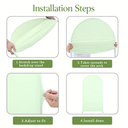 Wedding Arch Cover 2pcs Stretchable Wrinkle-Free Polyester Tight-Fit Arch Banner Covers for an Everyday Personal Care Routine