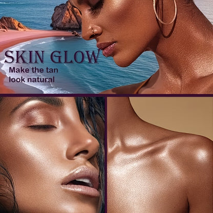 Coconut Self-Tanning Mousse Set with 60ml Pump Bottle and Applicator Glove for Body Application