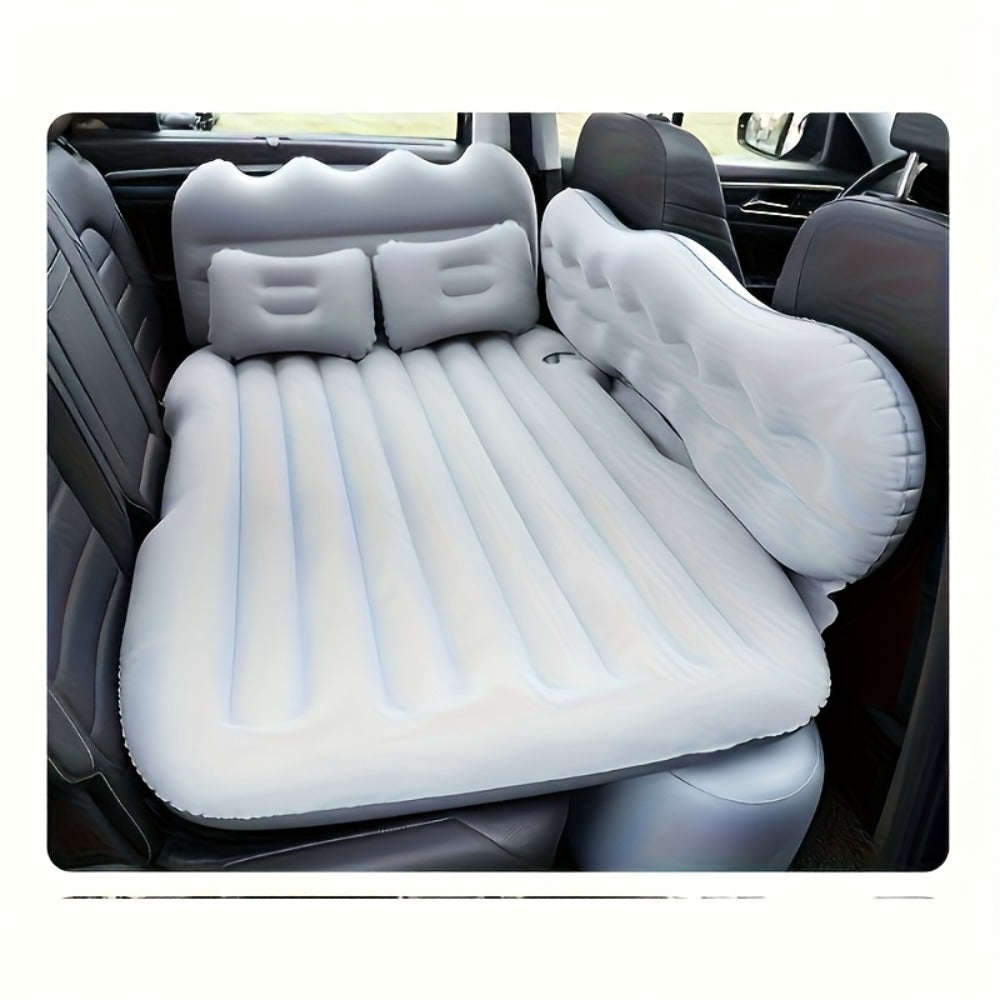 Car Inflatable Mattress for SUV Back Seat – Portable Foldable Air Bed, PVC Flocking, with Air Pump, 2 Pillows & Storage Bag (5 Colors)