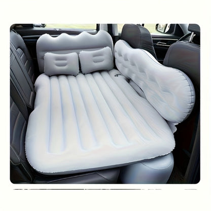 Car Inflatable Mattress for SUV Back Seat – Portable Foldable Air Bed, PVC Flocking, with Air Pump, 2 Pillows & Storage Bag (5 Colors)