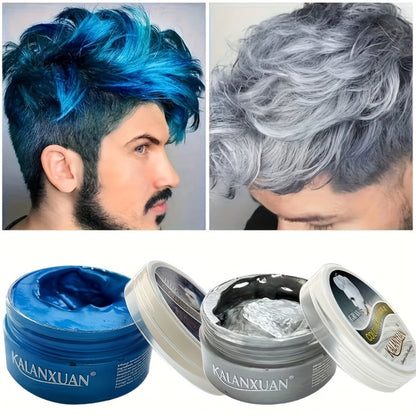Temporary Hair Color Wax Disposable DIY Styling Cream Y2K Aesthetic for Parties Festivals Halloween Cosplay 9 Colors Blue Purple Red Black