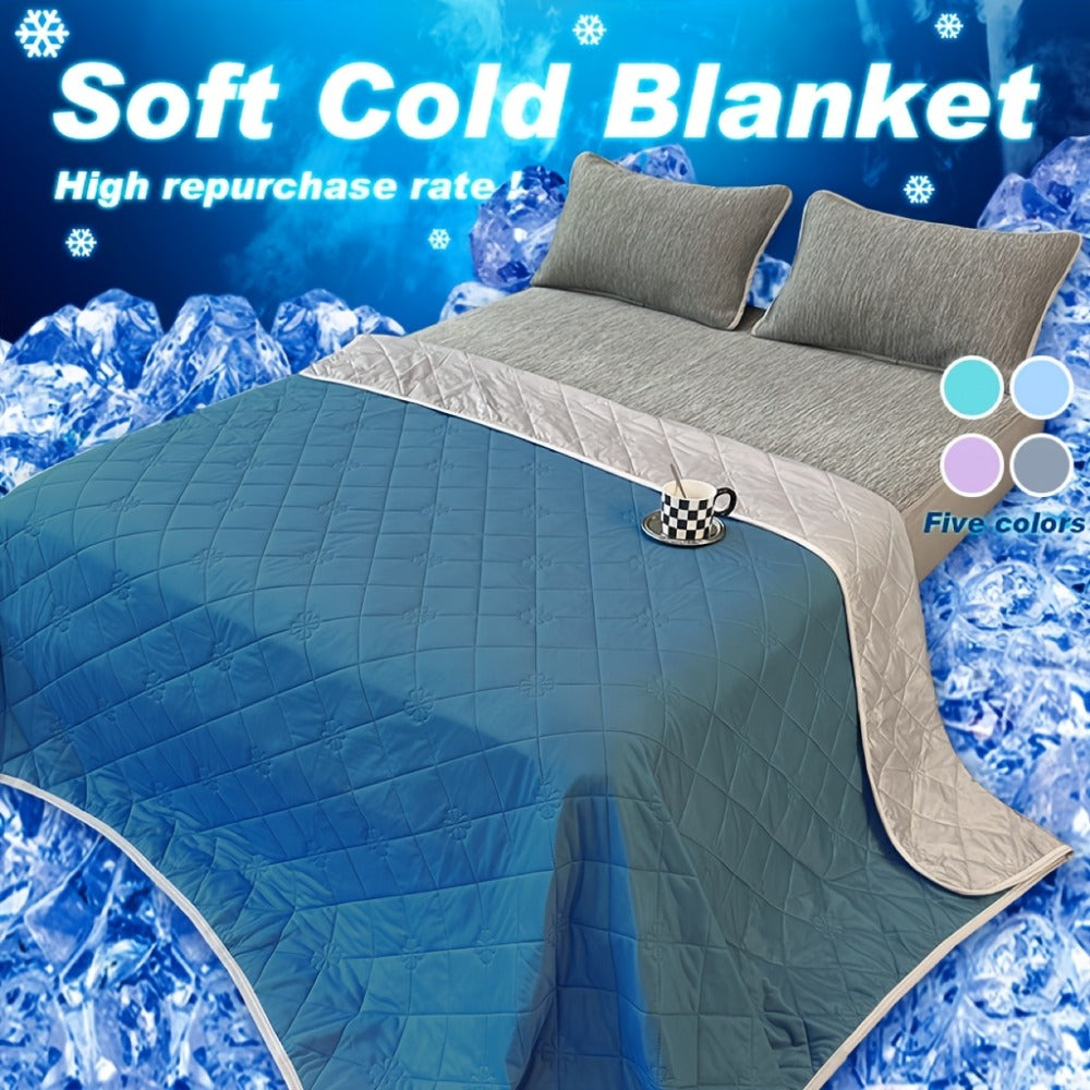 Cooling Blanket for Hot Sleepers, Knit Acrylic Throw Blanket, Breathable Air-Cooled Comforter for Summer