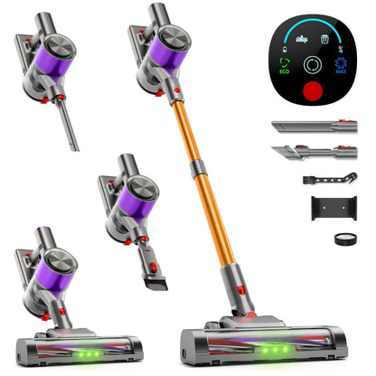Cordless Vacuum Cleaner 58Kpa Strong Suction 6-in-1 Rechargeable Stick Vacuum for Entryways, Bedrooms and Living Spaces