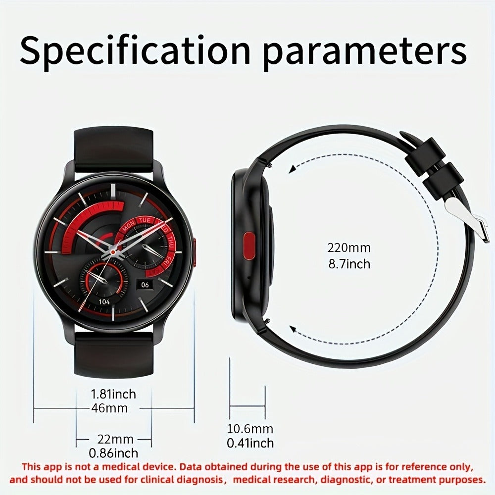 Smartwatch AMOLED for Men SENBONO 1.43" HD Bluetooth Calling, 100+ Sport Modes, DIY Custom Watch Face, Heart Rate Sleep Blood Oxygen