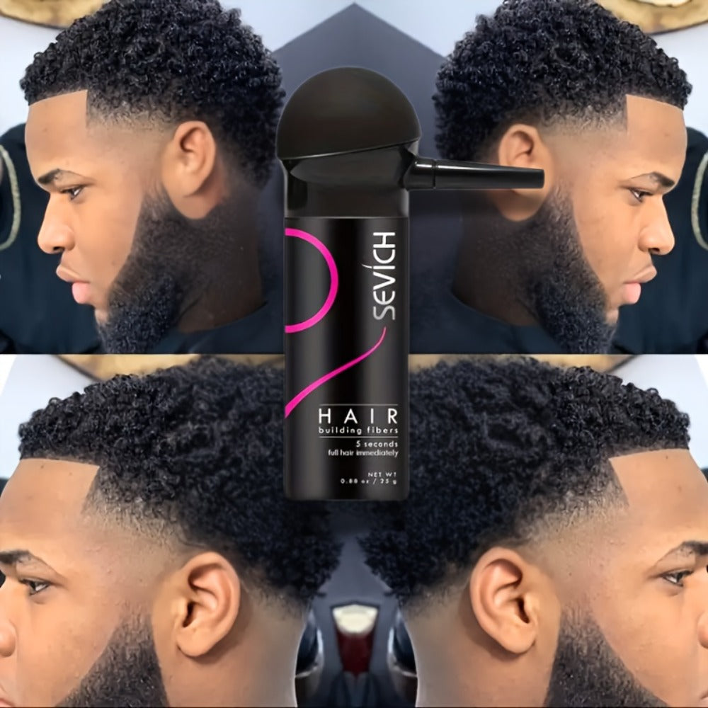 Keratin Hair Fibers 3-Piece Kit with Spray Pump & Optimizer, Instant Thickening Powder for Thinning Hair & Beard