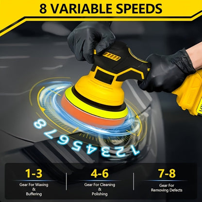 Cordless Car Polisher for DeWalt 20V Battery - 6 Variable Speeds 6800 RPM Buffer Polisher for Everyday Face, Beard and Body Grooming